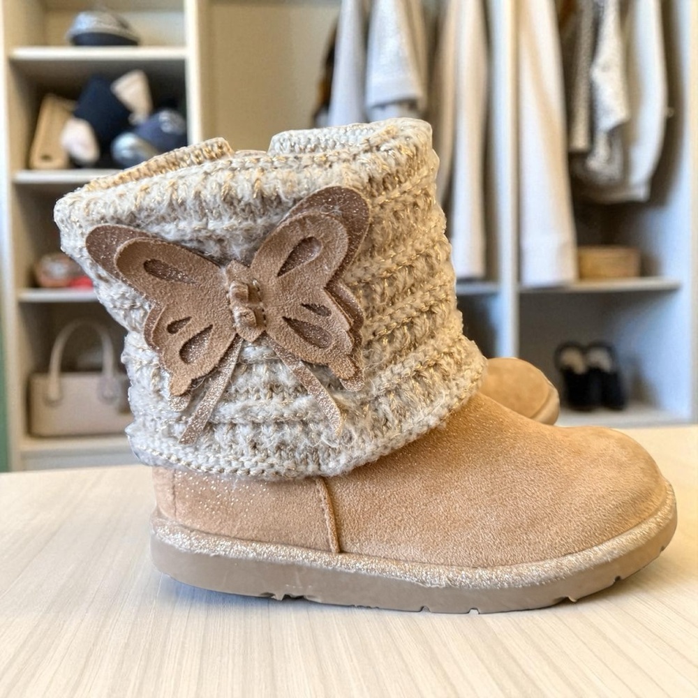 Seychelles Kids Beige Butterfly Knit Boots - Picture 9 of 14